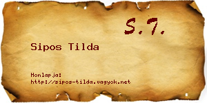 Sipos Tilda névjegykártya