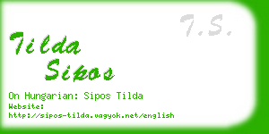 tilda sipos business card